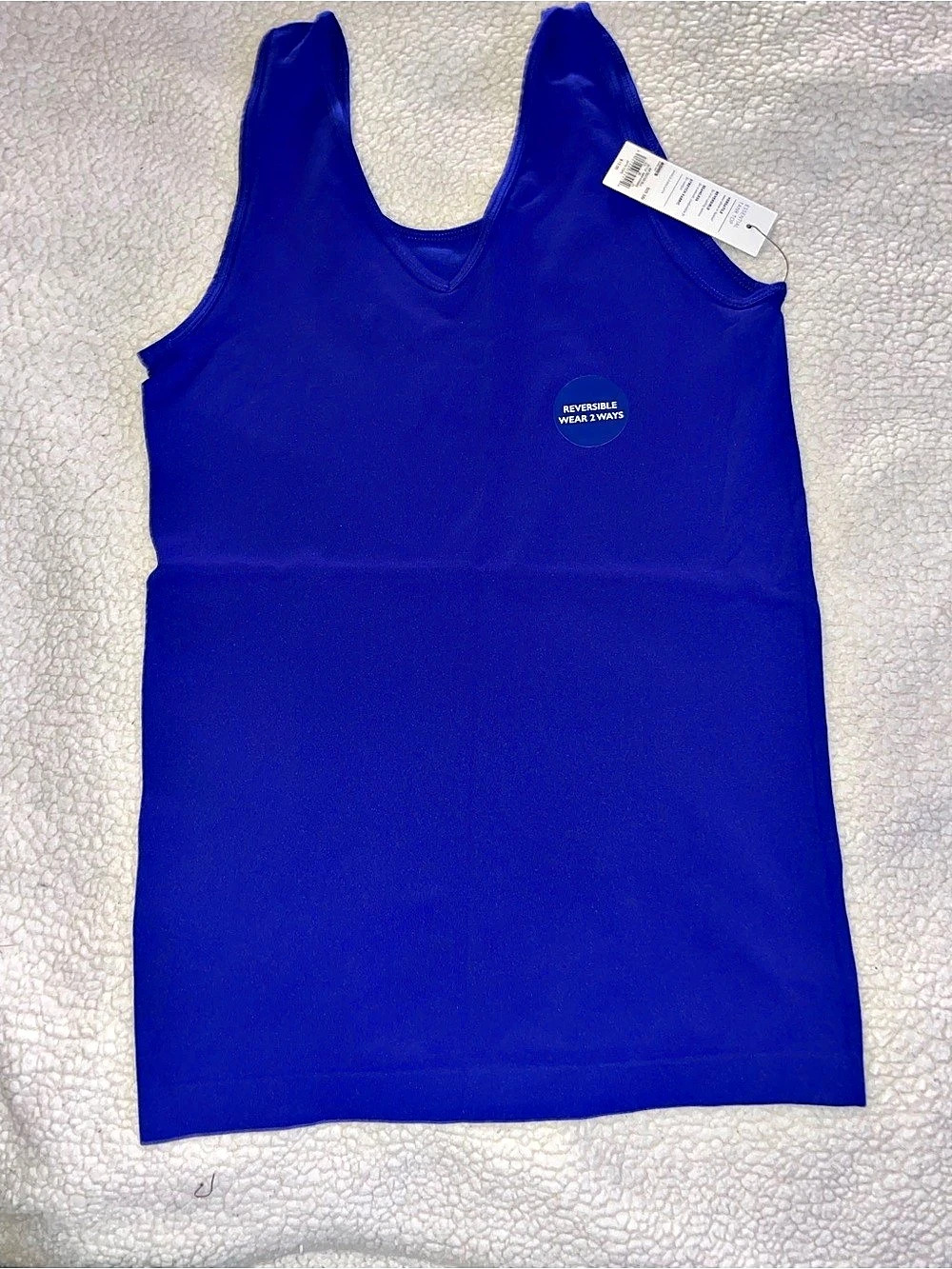 Kohl's Essential Tank Top Reversible Tank Top in Blue Size Medium NWT